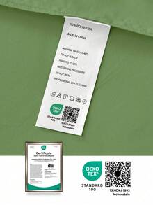 2个超柔软纯色枕套，轻盈如云，信封式开口，可机洗，通过Oeko-Tex认证 - 蔥綠色 - 查看 10