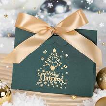 5/20 Pcs Christmas Tree Pattern Gift Theme Dessert Packaging Box, Biscuit Snack Gift Packaging, Christmas Candy Gift Packaging Gift Box - Wave Cover - View 7
