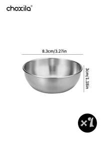 choxila 1/3/5个装不锈钢蘸酱杯，迷你蘸酱碗，可重复使用的金属调味杯，酱料碟，盘子，圆形调味容器，适用于家庭、派对、餐厅厨房 - 碗 - 查看 11