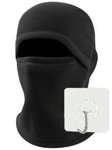 1pc 1pc Solid Color Balaclava Hat, Outdoor Winter Ski Mask, Warm Fleece Face Cover, Windproof Neck Gaiter, Windproof Dust Proof UV Protection Outdoor Ski Riding Essential, Holiday Essential