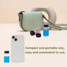 50 frascos de vidrio transparente con tapas de rosca negras, frascos porttiles de 5 ml con escala - 25 ml + 16 - Ver 7