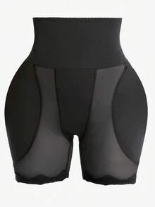 Women's Tight Underwear, Shapewear And Body-Shaping Pants, High-Waisted Tummy-Control Panties, Body-Shaping Shorts With Removable Sponge Inserts, Fake Buttocks And Hips, Crotch Lift, Butt Lift, Sexy Tight Leggings To Control The Tummy And Waist, Slimming And Tummy Control, Compression Waist Shaping And Slimming, Anti-Exposure Boxer Briefs, Elastic And Breathable, Waist Trainer, Fashion Slimming And Tight-Fitting Clothes. - 黑色 - 查看 5
