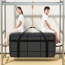 1 Stück faltbare Tragetasche mit großer Kapazität zum Umzug, Reisen, Wohnheim, Kleiderschrank, Aufbewahrungstasche für Kleidung, Baumwollbettwäsche Aufbewahrungstasche - Verschiedenfarbig - Übersicht 9