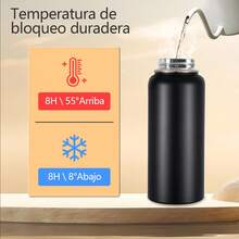 Termos Acero Inooxidable Frio Caliente 48h Botella De Agua - Negro - Ver 6