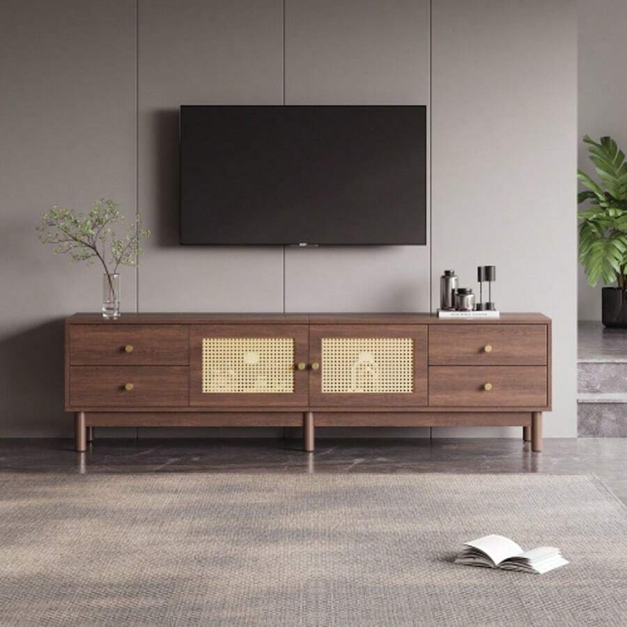 Television Stands & Entertainment Centers - Brown + Particle Board + 70-79 Inches - View 1