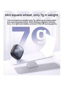 Godox Cube SC Kit / Cube Kit Wireless Microphone, Button Mini Clip-On Lavalier Microphone, 2.4GHz Connection, Compact And Portable, Suitable For Vlogging, Live Streaming, Recording, Black - Black - View 3