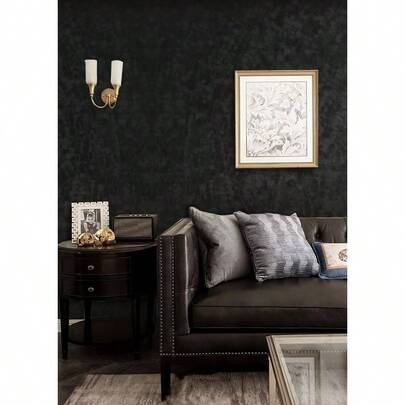 Peel And Stick Wallpaper Black Removable Wallpaper Modern Black Contact Paper Dark Thicken Self Adhesive Textured Wall Paper Cabinets Badroom Waterproof Vinyl 78. 15.