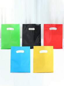 10pcs Minimalist Multi-Color Small Gift Bags, Suitable For Wedding, Birthday Party, Family Holidays Decoration, Thank You Gift Bags, Multipurpose Convenient Gift Packaging Items, Birthday Party Decor, Party Table Decor Pouches, Shopping Small Gift Packaging Bags, Birthday Kitchen Packaging Items, Birthday Decoration, Party Filler Bags - Multicolor - View 3