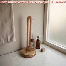 1 Stück Holz Vertikaler Papierhandtuchhalter, Toilettenpapierrollenhalter, Zuhause Küche & Bad Papierhandtuchaufbewahrungsorganisator