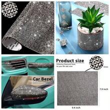 12000 piezas Bling Bling Sticker Car Decor Sticker autoadhesivo Glitter Gem Pegatinas para coche y decoracin de regalo 9.4x. 9 pulgadas Color negro AB - inicial - Ver 1