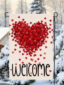 1 Stück Valentinstag Garten Flagge Dekoration, keine Stromversorgung nötig, Foto Requisite - Verschiedenfarbig - Übersicht 5