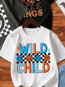 3pcs Young Boy Letter Print Short Sleeve T-Shirt Set - Multicolor - View 5