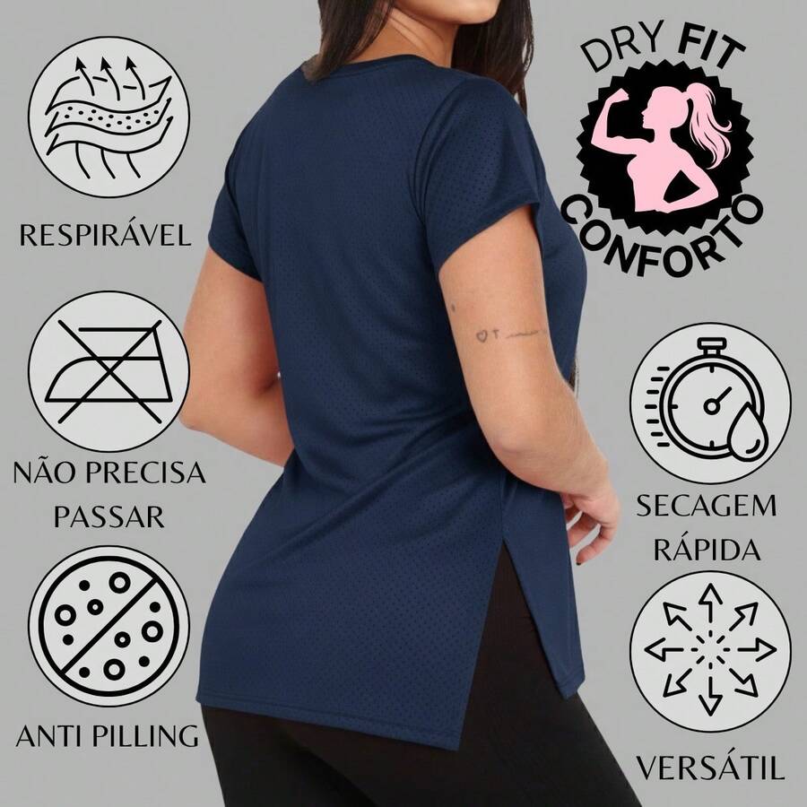 Fitness Top With Elastic Buttock Coverage, Soft Touch, Ideal For Modern Fashion, Workout, Gym, And Running - 藏蓝色 - 查看 1