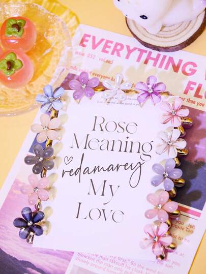 12/6/3/1pc Random Flower Resin Small Hairpins, Women's Five Petal Flower Hairpins, Bangs And Flying Hairpins, Hair Accessories