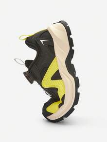 Balabala 儿童男女通用透气厚底运动鞋，2025春秋户外防滑 - 黑黃色調 - 查看 6