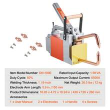 Soldadora por puntos portátil , máquina soldadora por puntos de 1/8 de pulgada con capacidad de entrada de 1,5 kVA, pistola de punta de soldadura portátil, máquina de soldadura por puntos de chapa metálica para placas de acero - Gris - Ver 7