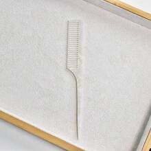 Simple Marble Texture Cellulose Acetate Long Handle Pointed Tail Comb, High-End Leopard Print Hair Brush, Anti-Static, Gentle On Hair, Detangling Comb ,Hair Styling Tools - 彩色 - 查看 15