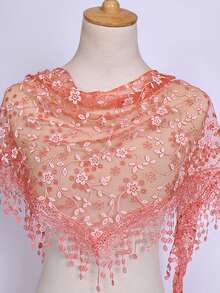 Bộ 1 khăn choàng cổ và khăn trùm đầu ren hoa mới năm 2026, nhẹ và thoáng khí, phù hợp cho đám cưới, tiệc tùng, buổi tối và đi biển. - màu đặc - Xem 20