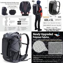 Naturehike Rock40L 60L+5L Internal Frame Hiking Backpacking Backpack Camping Waterproof Bag Ultralight Outdoor Daypack With Rain Cover For Hiking Backpacking Camping Survival - 605Lupdated - View 1