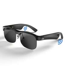 gafas inteligentes con auriculares Bluetooth inalámbricos 6.0 estéreo para música y llamadas manos libres, gafas de sol inteligentes para ciclismo y deportes al aire libre - Negro - Ver 11