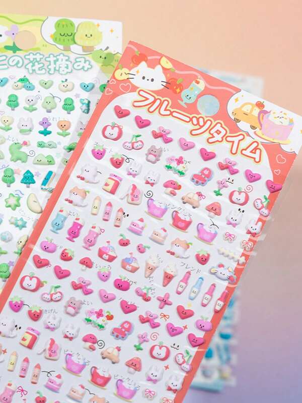 1Pc Cute Mini Animal Pattern Portable And Compact Backpack Water Cup Decoration Sticker Plastic Cartoon Cute Pet Love Sticker Student Gift Reward