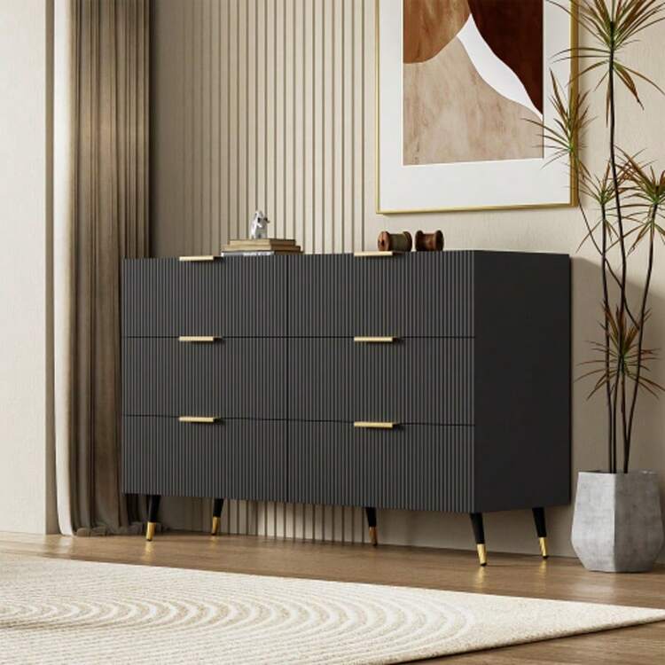 Elegant Sideboard With A Modern Design, Chest Of Drawers And Plenty Of Storage Space [OLD SKU:WF325790791WAA] - Black - View 4