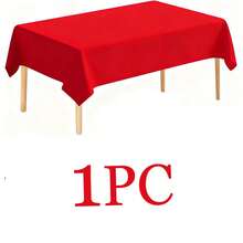 3/1 Pack/Disposable Plastic Tablecloth 54 Inches X 108 Inches, Premium PEVA Party Tablecloth Fits 6 To 8 Ft Tables, Suitable For Indoor Or Outdoor Party, Birthday, Wedding, Valentine's Day, Engagement, Anniversary, Buffet (Red) - Red - View 15