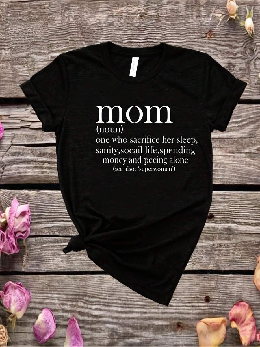 Mom Definition Shirt, Mothers Day Gift, Mothers Day Gift From Daughter, Mothers Day Gift From Son, Personalized Mothers Day Gift,This Fun Printed Casual T-Shirt Is The Perfect Gift For Valentine's Day/Christmas - 款式17 - 查看 1