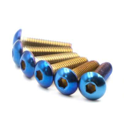 6Pcs Steering Wheel Bolts M5*0.8*15mm Titanium Burnt Color Finish – Flat Head / Round Head Options