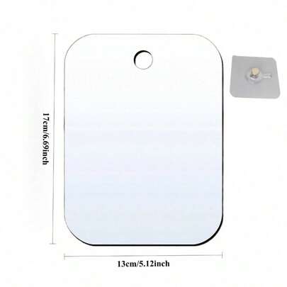 Unbreakable Fog Free Mirror Large Acrylic Anti Fog Shower Mirror With Hook Portable Shaving Fogless Bathroom Accessory