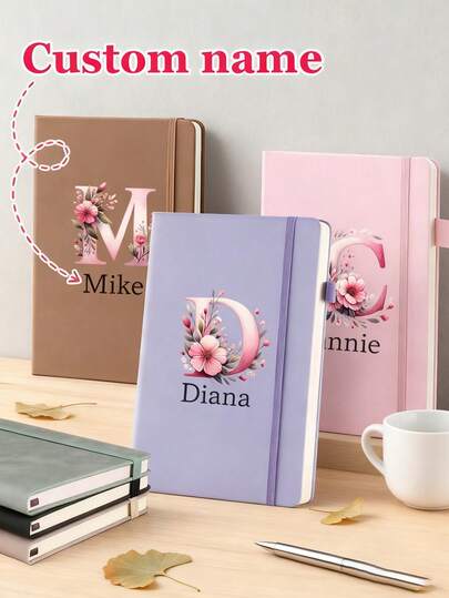 1 Peça Caderno Personalizado, Caderno com Nome Personalizável, Diário Personalizado, Caderno de Trabalho, Caderno Pequeno, Diário