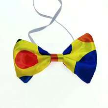 3pcs Clown Dog Costume Set, Including Clown Bow Tie, Dog Wig And Dog Cape, Suitable For Dog/Cat Halloween Costume Party Accessories - Multicolor - View 5