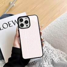 Pretty Pink Stripe Design Element-Design Phone Case, Suitable For IPhone Models 16, 15, 14 Pro Max, 13, 12, 11, XR, XS Plus Phone Cases, Made Of TPU Silicone Material, Providing Shock And - 黑色CZ111 - 查看 6