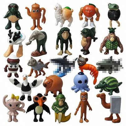 24 tonårsdockor italienska hjärnsmältande Tongtongtongsu Hu-dockor, speldekorationer - fantasifulla tecknade figurer samlarobjekt