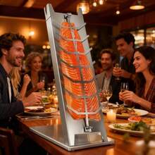 Rotatable Stainless Steel Flame Controller, Suitable For Fire Pit/Grill/Smoker. Multifunctional Salmon Grilling Plank, Easy To Clean And Carry, Ideal For Camping, Yard, Garden, Picnic And Beach Parties.