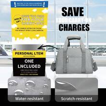 Gray 14" Foldable Mini Duffel Gym Bag - Travel & Sport Essential For Women & Men, Spirit Airlines Underseat Carry On Bag - 灰色 - 查看 5