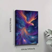 2D Flat Printing, 1pc, A Magnificent Phoenix With Fiery Orange Purple And Blue Plumage Soars Through Starry Night Sky Surrounded By Golden Sparkles, Canvas Wall Art For Living Room, Bathroom Wall Art Bedroom Framed Wall Art Poster Art Prints Ready To Hang Pictures Home Decorations Wall Decor For Office - Nhiều màu - Xem 13
