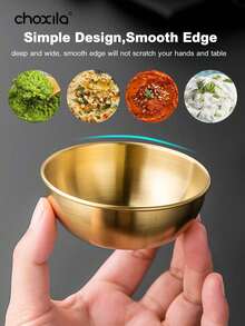 choxila 1/3/5个装不锈钢蘸酱杯，迷你蘸酱碗，可重复使用的金属调味杯，酱料碟，盘子，圆形调味容器，适用于家庭、派对、餐厅厨房 - 碗 - 查看 6