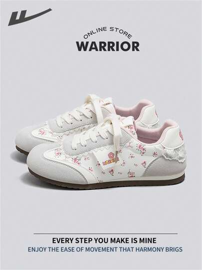  Warrior Women's Board Shoes Autumn And Winter Lightweight Comfortable Breathable Modest Style Casual Yet Sleek Sneakers Applicable Throughout The Year Wear-Resisting All-Day Wear Training Sneakers Running Shoes