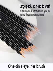 10pcs Disposable Eyeliner Brush, Lip Brush, Lip Liner, Makeup Eyeliner Brush, Lipstick Brush, Makeup Brushes For Women (Black & White) - Multicolor - View 6