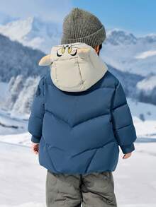 Balabala Tom & Jerry Baby Boys Down Jacket, 2025 Winter Mall Edition, Warm Hooded Coat - Gray Blue - View 4