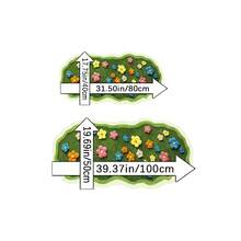 1 szt. wełniany dywan z mchem i kwiatowym wzorem, antypoślizgowy spód z tworzywa TPR, trwały i nadający się do prania w pralce, odpowiedni do użytku w pomieszczeniach o każdej porze roku, idealny do sypialni, salonu, łazienki, kuchni, pralni, jako prezent na Boże Narodzenie i Święto Dziękczynienia, miękki i wygodny dywan z kwiatowym nadrukiem, całoroczny, świąteczny, idealny do dekoracji domu! - Wielokolorowe - Zobacz 3