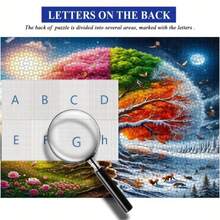 1厘米微型拼图，38厘米 x 26厘米，1000片，七色微型拼图，主题涵盖春、夏、秋、冬。精美设计，展现盛开的樱花、夏日海滩、色彩斑斓的秋叶和白雪皑皑的冬日景色。 - 彩色 - 查看 5