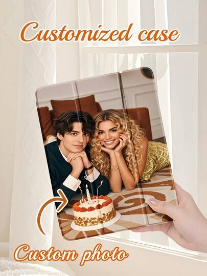 A Creative, Customisable Tablet Case Featuring Lettering And Text Patterns, Supporting Personalised Image Customisation On A Leather Cover. Compatible With IPad Pro 11-Inch, 9th-Generation 10.2-Inch, Air 4th/5th-Generation 10.9-Inch And Pro 9.7-Inch Models, Galaxy Tab S7/S8 11-Inch, And Tab A7 Lite 8.7-Inch.