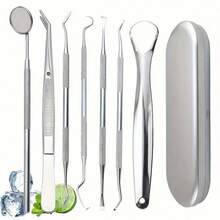 Teeth Cleaning Tool Kit, Stainless Steel Oral Care Tool, Toothpick, Suitable For Daily Teeth Cleaning Travel Must Have, Stainless Steel Dog Dental Care Kit - Multicolor - View 17