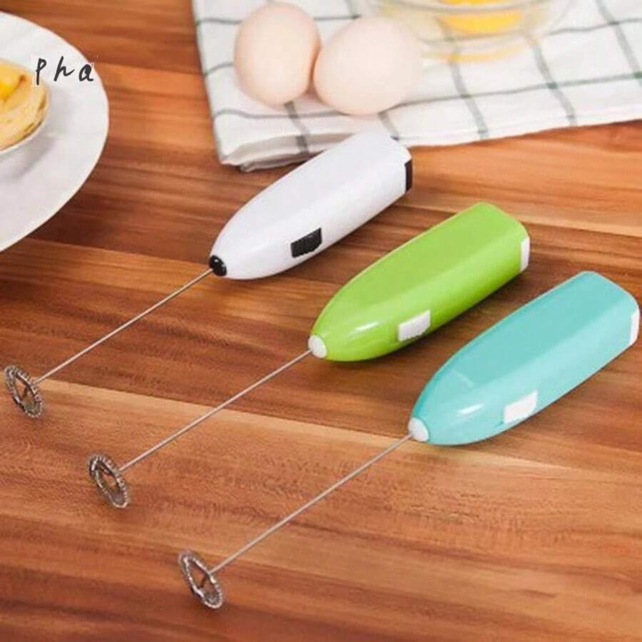 1 Pieza mini licuadora portátil para preparar café, leche, batidor, espumador, alimentada por batería