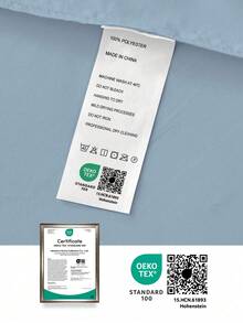 2 Stücke superweiche einfarbige Kissenbezüge, leichte, wolkenartige Bettwäsche, Umschlagverschluss, Oeko-Tex zertifiziert - Blau - Übersicht 9