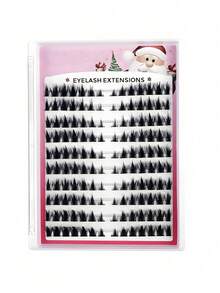 140 عنقود من الرموش الكيرلي المنفصلة، عشرة صفوف طبيعية وواقعية على الطراز الأوروبي والأمريكي، رموش مانجو مبللة، رموش صناعية متقاطعة ثلاثية الأبعاد ناعمة، رموش صناعية دور كرتوني طبيعي، أداة مكياج، مكياج يومي شعر كيرلي سميك ممدد ناعم وغير مهيج قابل لإعادة الاستخدام، هدية عيد الحب، عيد الميلاد، هالوين - الأسود - مشاهدة 8