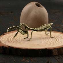 A Brass Mantis Trinket, Tea Pet Solid Copper Insect Bronze Miniature Sculpture Copper Art Trinket - 黃銅螳螂 - 查看 10