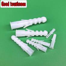 M6/M8 Plastic Expansion Bolts, White Expansion Plugs With Barbs, Long Expansion Sleeves Without Edges, Rubber Plugs